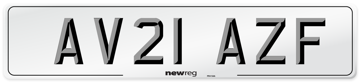 AV21 AZF Number Plate from New Reg
